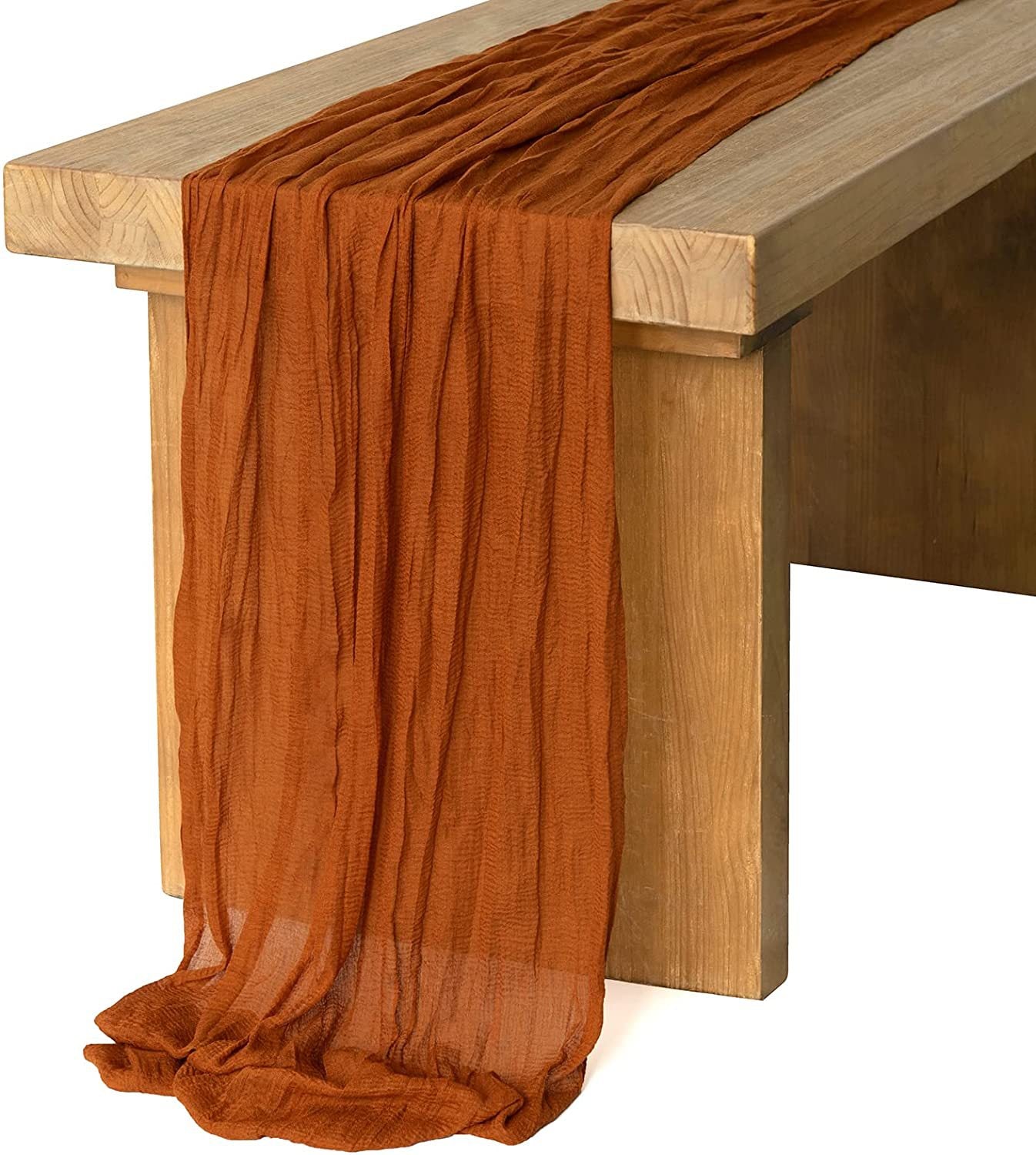 Gauze Table Runner Dinning Table Decoration 90*300CM Rustic Country Boho Beach Wedding Party Table Decor Christmas Table Runners