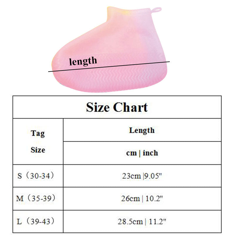 1Pair Reusable Waterproof Rain Shoes Covers Silicone Outdoor Rain Boot Overshoes Walking Shoes Accessories Reusable Shoe Cover