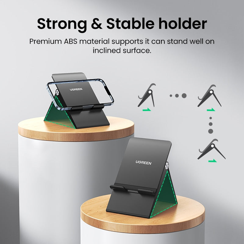 Ugreen Adjustable Mobile Phone Holder Stand Foldable Smartphone Support Tablet Stand for Phone Desk Cell Phone Holder Stand