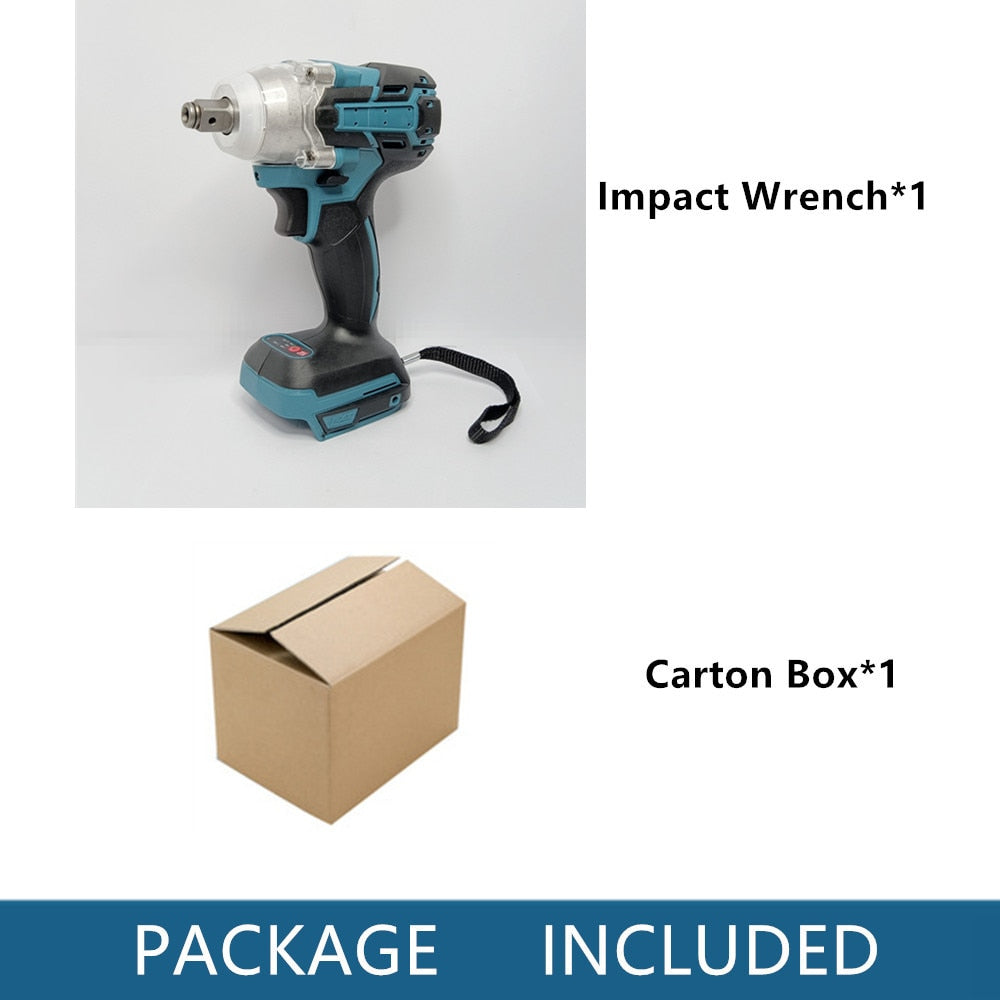 2 IN 1 Brushless Cordless Electric Impact Wrench 1/2 inch   Screwdriver Socket Power Tools  Compatible for Makita 18V Battery