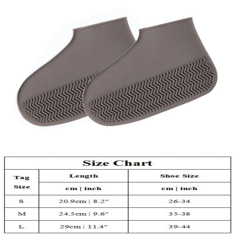 1Pair Reusable Waterproof Rain Shoes Covers Silicone Outdoor Rain Boot Overshoes Walking Shoes Accessories Reusable Shoe Cover