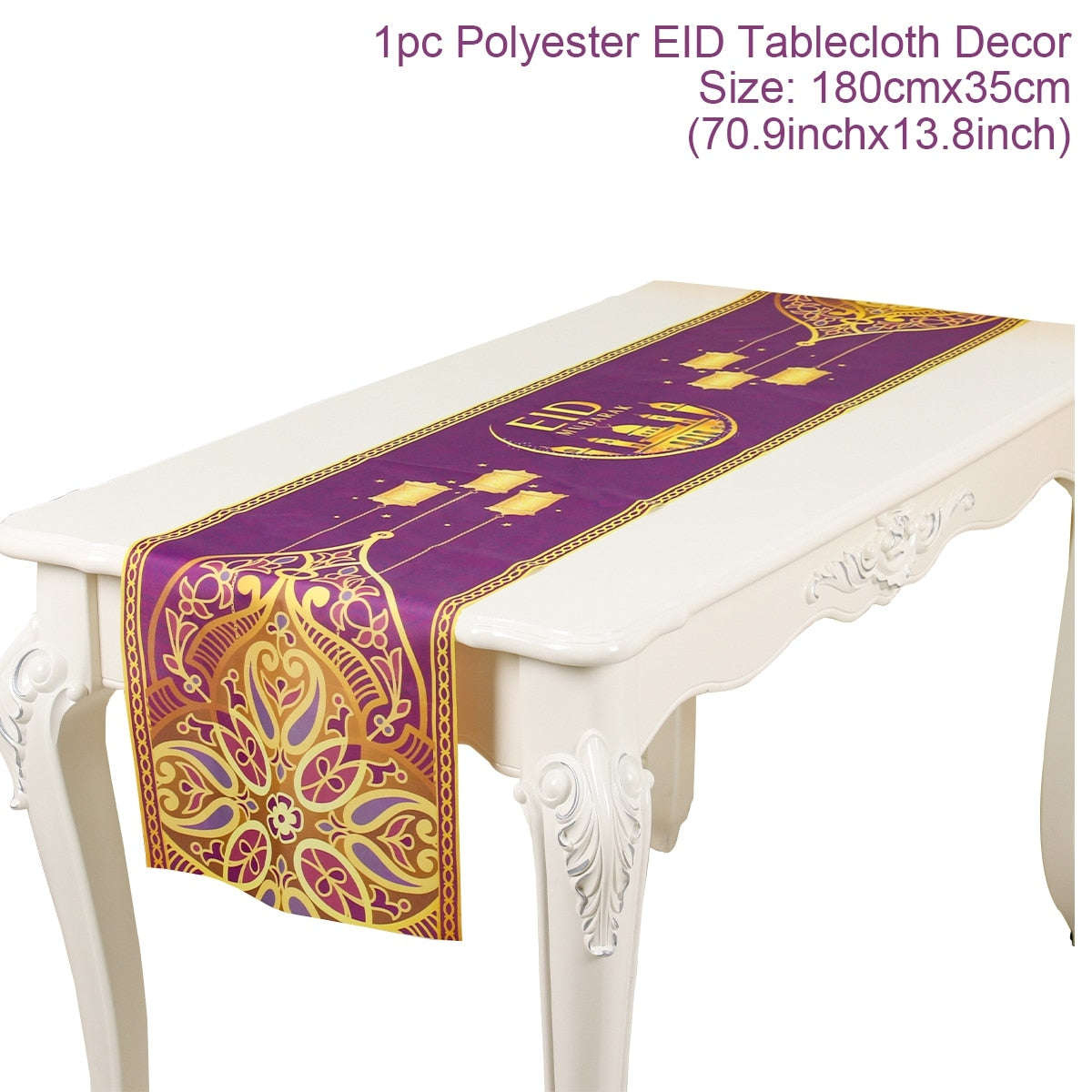 EID Mubarak Table Runner Ramadan Decorations 2023 For Home Tablecloth Ramadan Kareem Eid Al Adha Islamic Muslim Party Decoration