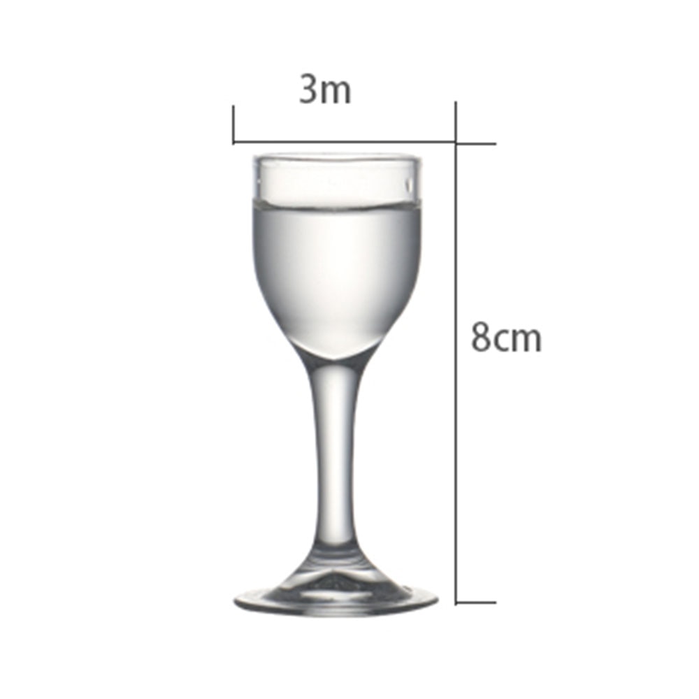 A set of 6 0.3/0.5 ounces machine-made lead-free glass wine glasses for Chinese liquor, 10ml / 15ml will be used