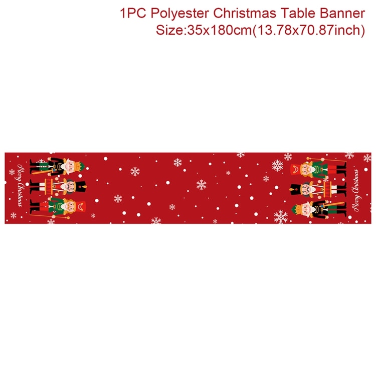 Safflower Pine Leaves Christmas Table Runner Xmas Table Flag Cover Navidad Natal Gifts Christmas Decor New Year 2023 Tablecloth