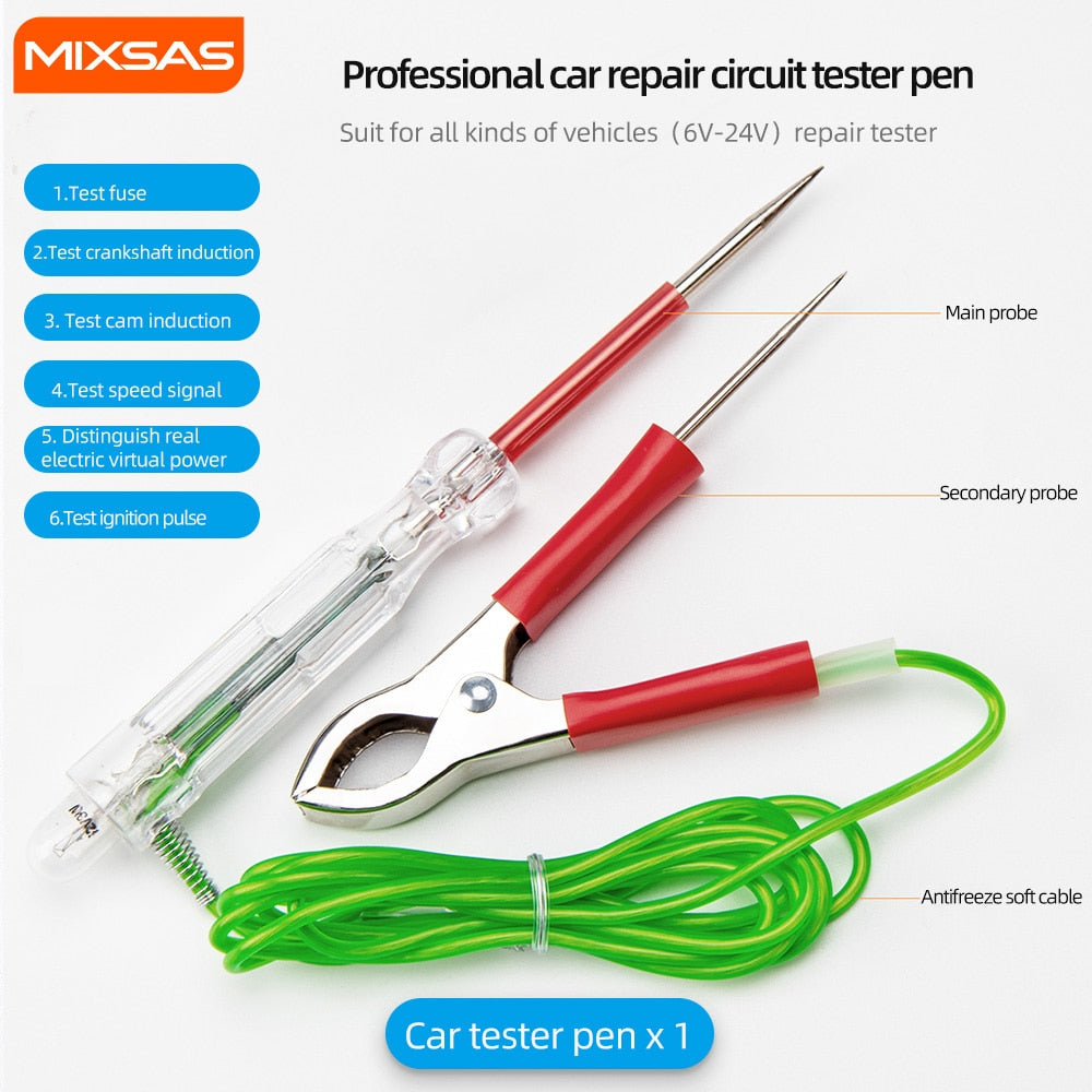 Auto Truck Voltage Electrical Circuit Tester Pen 603 LED Digital Display Power Probe Car Repair Automobile Diagnostic Tools