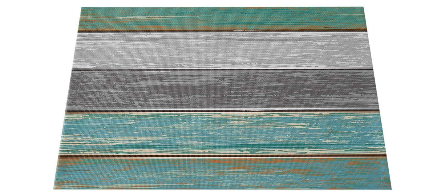 Farmhouse Wood Texture Table Runner Placemats ,Rustic Wedding /Party/ Events Dining Table Decoration Hotel Home Tablecloth