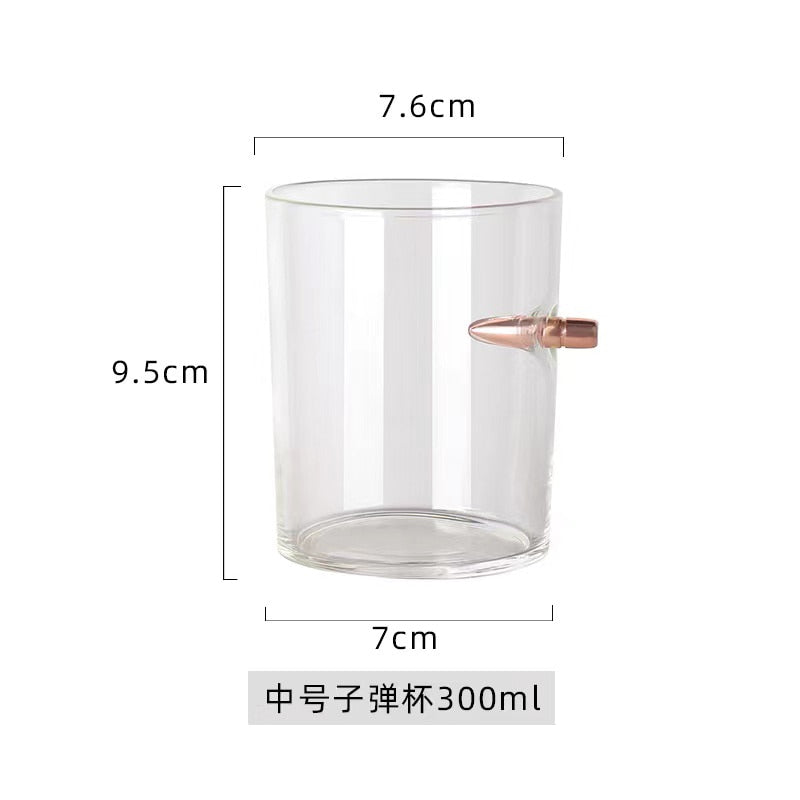 Creative Whisky Beer Water Glass Bar Crystal Bullet Shape Cup Studded Vodka Shot Glasses Unusual Big Beer Mug for Drinking Gift