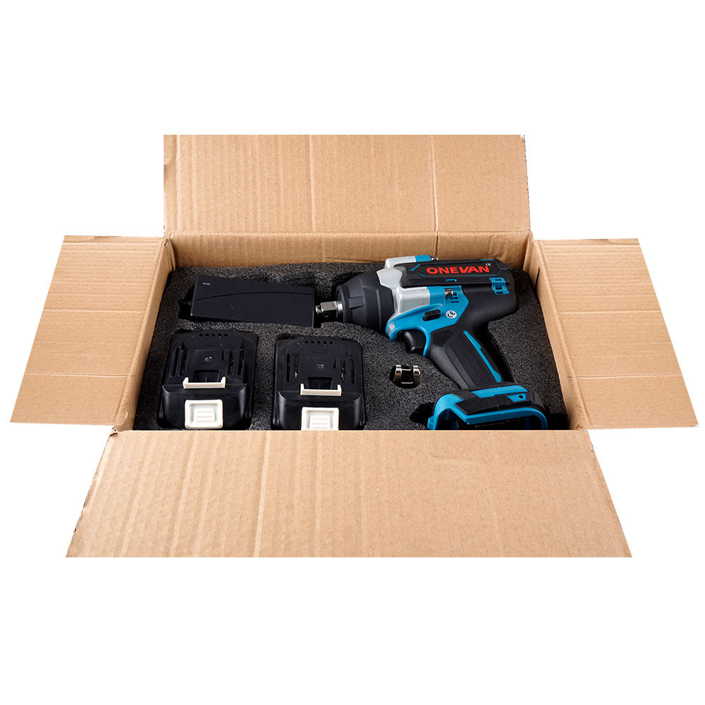 ONEVAN 1800N.M Torque Brushless Electric Impact Wrench with 588VF Battery 1/2&quot; Cordless Wrench Power Tool For Makita 18V Battery