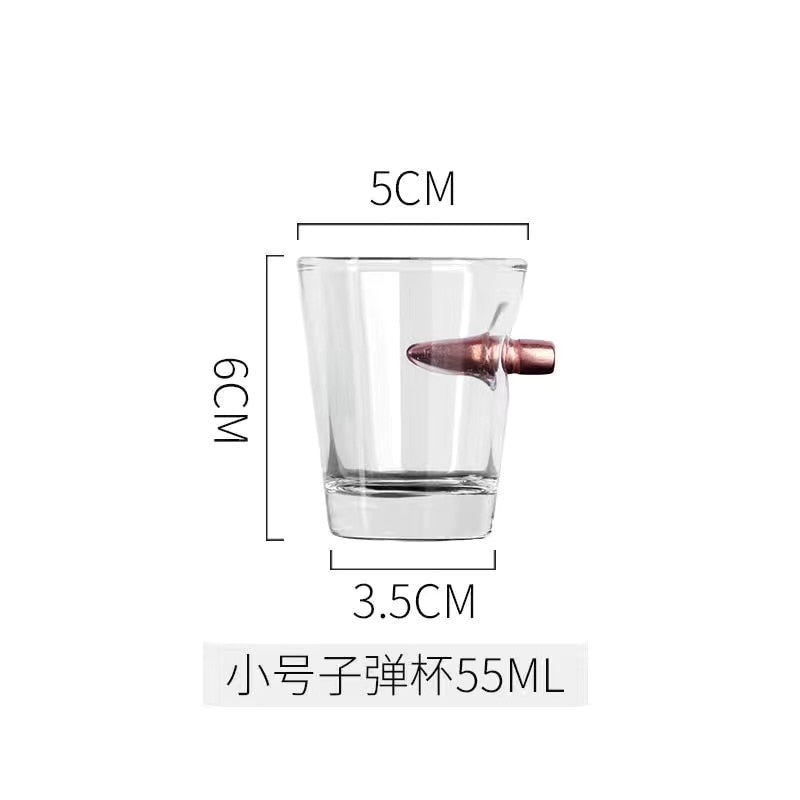 Creative Whisky Beer Water Glass Bar Crystal Bullet Shape Cup Studded Vodka Shot Glasses Unusual Big Beer Mug for Drinking Gift