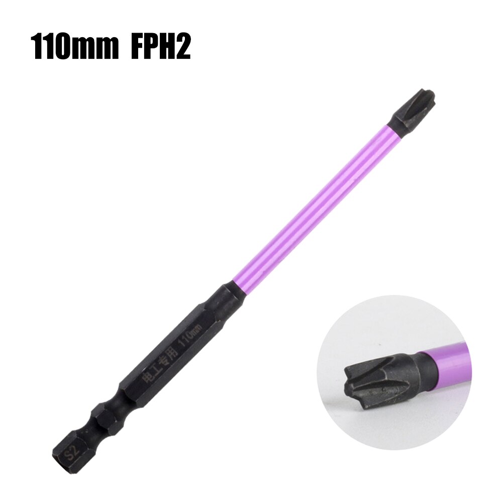 1/2pcs Magnetic Special Cross Screwdriver Bit Nutdrivers FPH2 For Socket Switch Electrician Power Tool 65mm 110mm