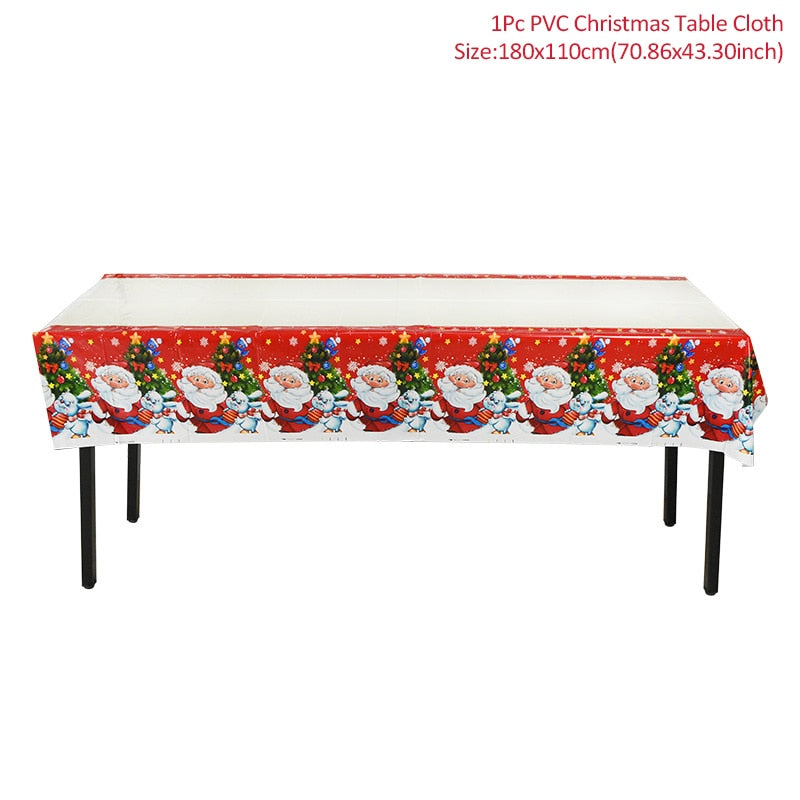 Christmas Table Runner Merry Christmas Decoration for Home Tablecloth Cover Xmas Ornament Navidad Noel Gifts New Year Party 2023