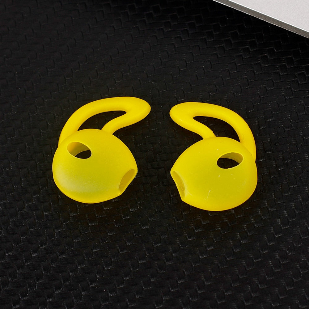 3 Pairs for Apple Airpods 1 2 In-Ear Silicone Ear Tip Covers Non-Slip Protective Covers with Ear Hooks Headphone Accessories