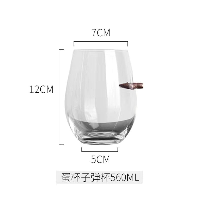 Creative Whisky Beer Water Glass Bar Crystal Bullet Shape Cup Studded Vodka Shot Glasses Unusual Big Beer Mug for Drinking Gift