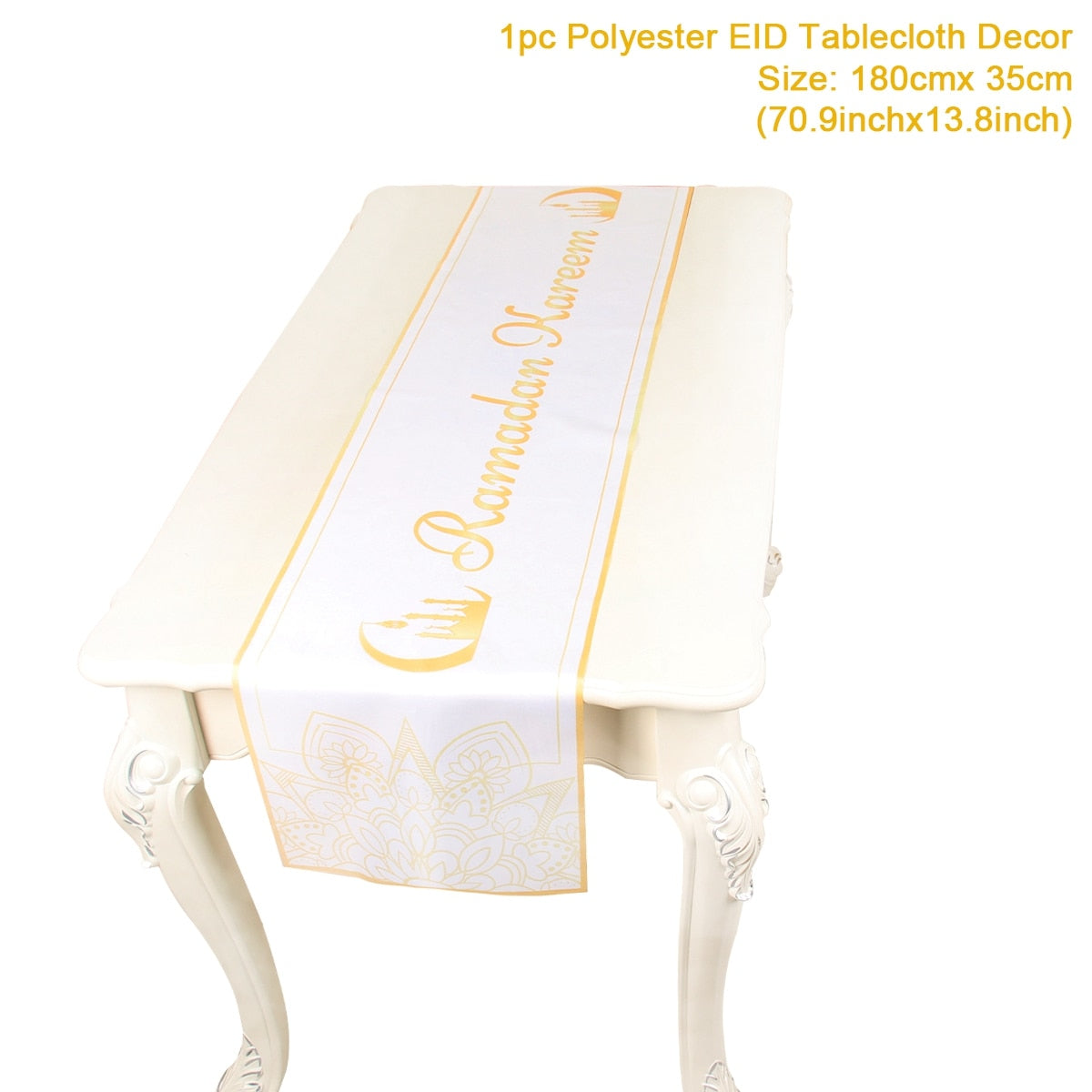 EID Mubarak Table Runner Ramadan Decorations 2023 For Home Tablecloth Ramadan Kareem Eid Al Adha Islamic Muslim Party Decoration