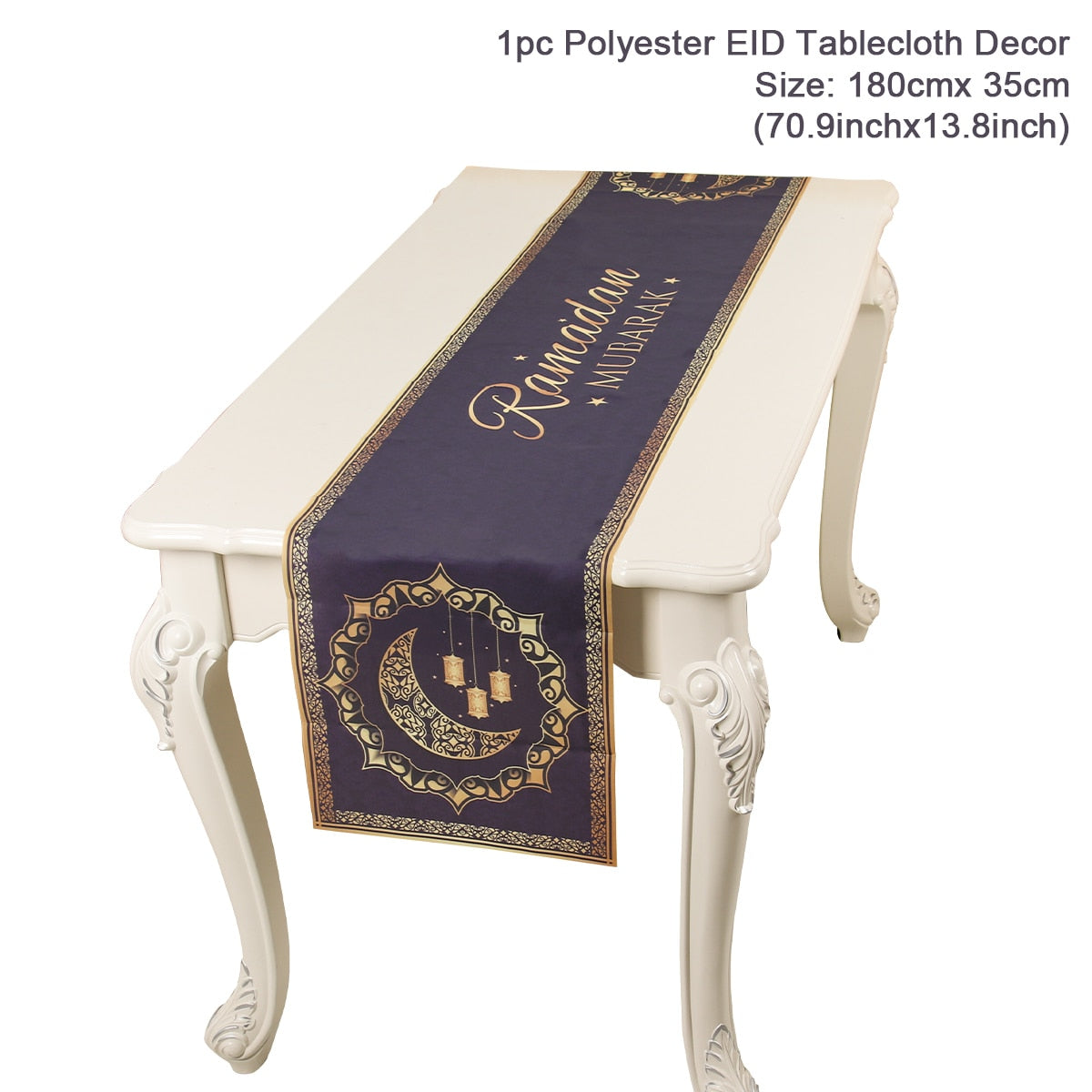 EID Mubarak Table Runner Ramadan Decorations 2023 For Home Tablecloth Ramadan Kareem Eid Al Adha Islamic Muslim Party Decoration
