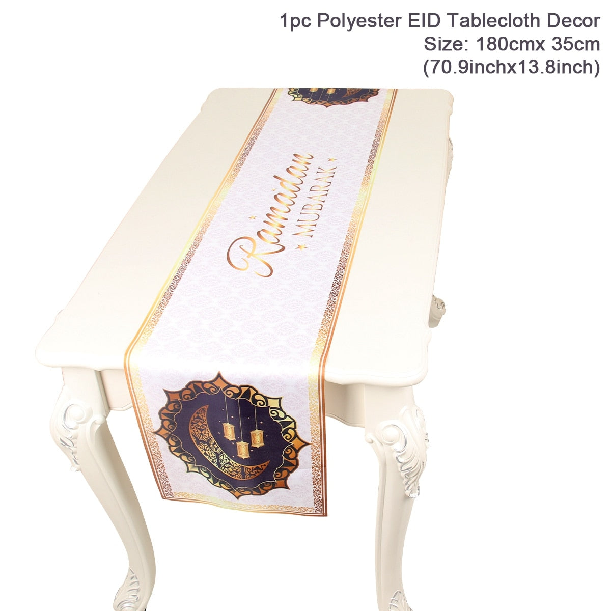 EID Mubarak Table Runner Ramadan Decorations 2023 For Home Tablecloth Ramadan Kareem Eid Al Adha Islamic Muslim Party Decoration