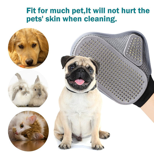 Pet Grooming Glove Hair Removal Brush Cat Dog Fur Hair Deshedding Gentle Efficient Dog Combs Pet bathing Massage Products