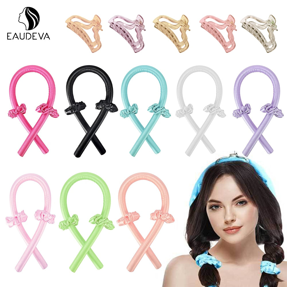 Hair Products Heatless Curling Rod Headband No Heat Silk Curls Ribbon Hair Rollers Sleeping Soft Headband Lazy Hair Accessoire