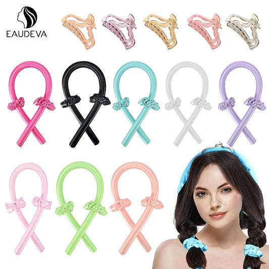 Hair Products Heatless Curling Rod Headband No Heat Silk Curls Ribbon Hair Rollers Sleeping Soft Headband Lazy Hair Accessoire