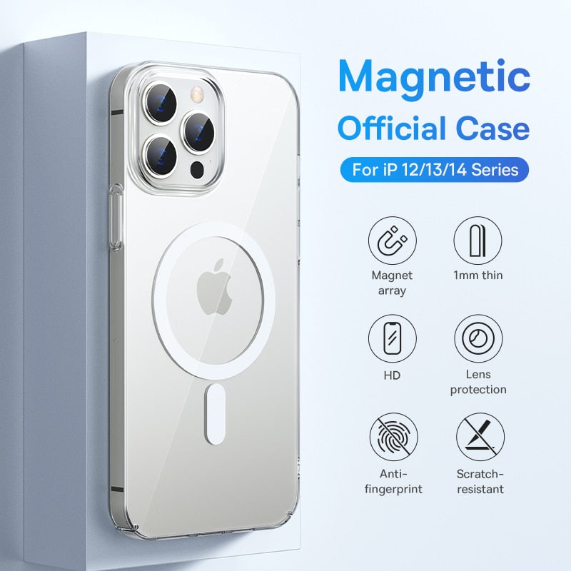 Baseus Transparent Magnetic Phone Case for iPhone 14 13 12 11 Pro Max Wireless Charging Cover For iPhone13 12Pro Max Magnet Case