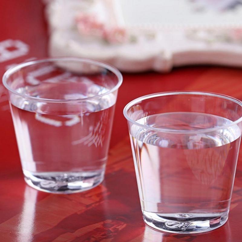 20pcs 30ml Plastic Glass Disposable Plastic Cups Clear Plastic Shot Glasses Jelly Dessert Cups Birthday Party Ice Cream Kitchen