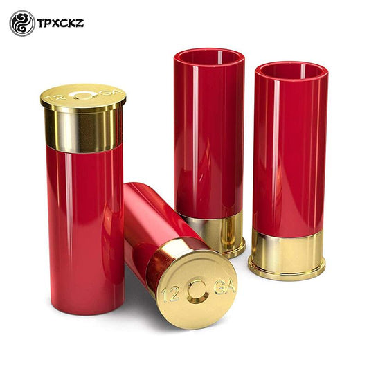 4PCS/set Shot Glass Creative High Quality Plastic Shotgun Bullet Shape Shot Glasses Water Wine Glass Party Drinkware Friend Gift